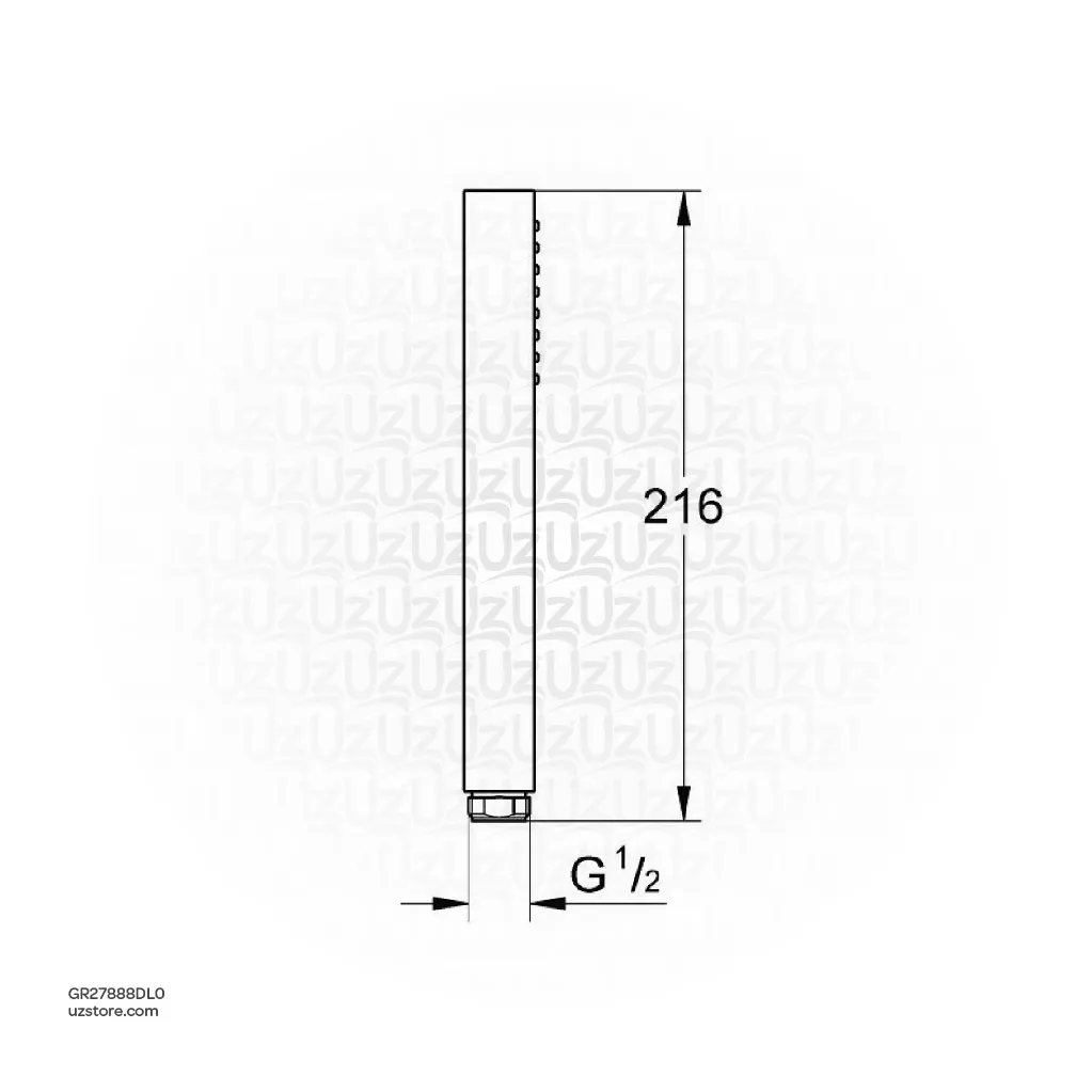 Uzstore  GROHE Euphoria Cube+ Stick Hand shower 1 spray , 27888DL0 , brushed warm sunset GR27888DL0-02.webp