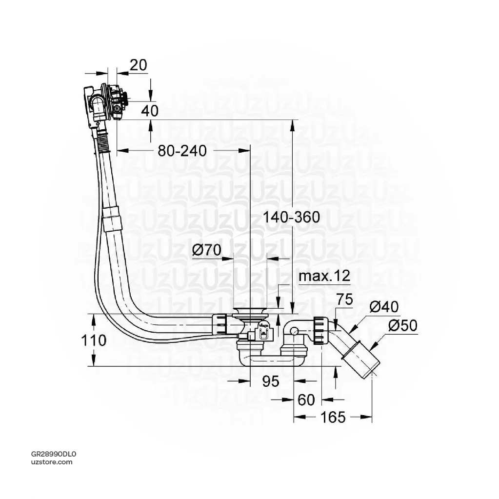 Uzstore Inlet-, pop-up and waste-system GR26465DL0-02.webp