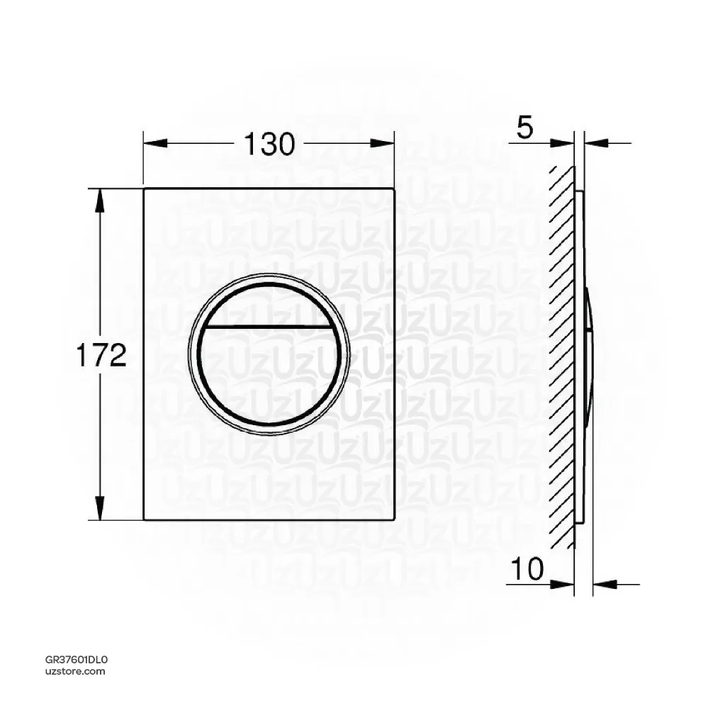 Uzstore GROHE Nova Cosmopolitan S Wall plate , 37601DL0 , brushed warm sunset GR37601DL0-02.webp