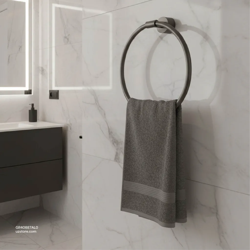 UzstoreGROHE Atrio Towel ring , 40887AL0 , brushed hard graphite  GR40887AL0-03.webp