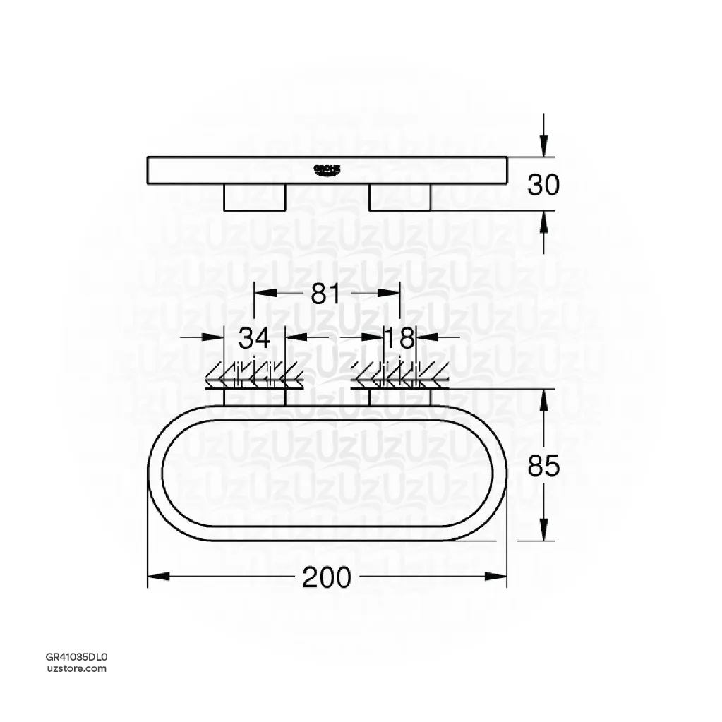Uzstore Selection Towel ring holder GR41035DL0-02.webp