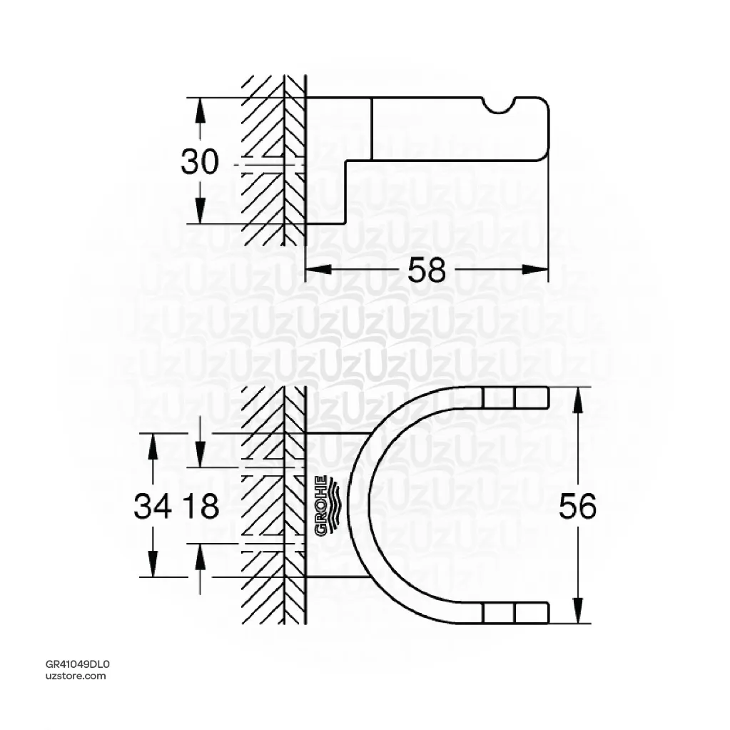 Uzstore Selection Double robe hook GR41049DL0-02.webp