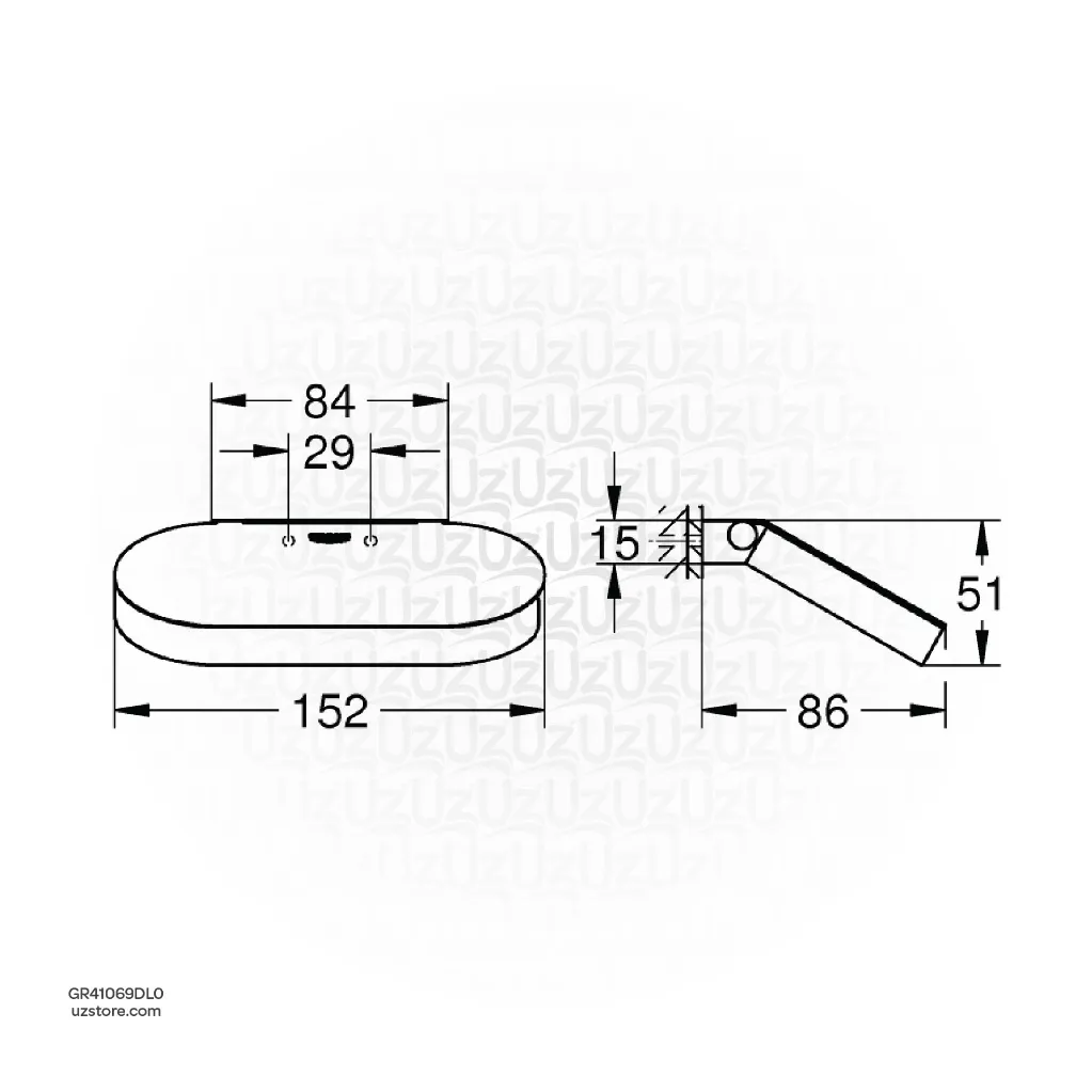 Uzstore GROHE Selection Toilet paper holder , 41069DL0 , brushed warm sunset GR41069DL0-02.webp