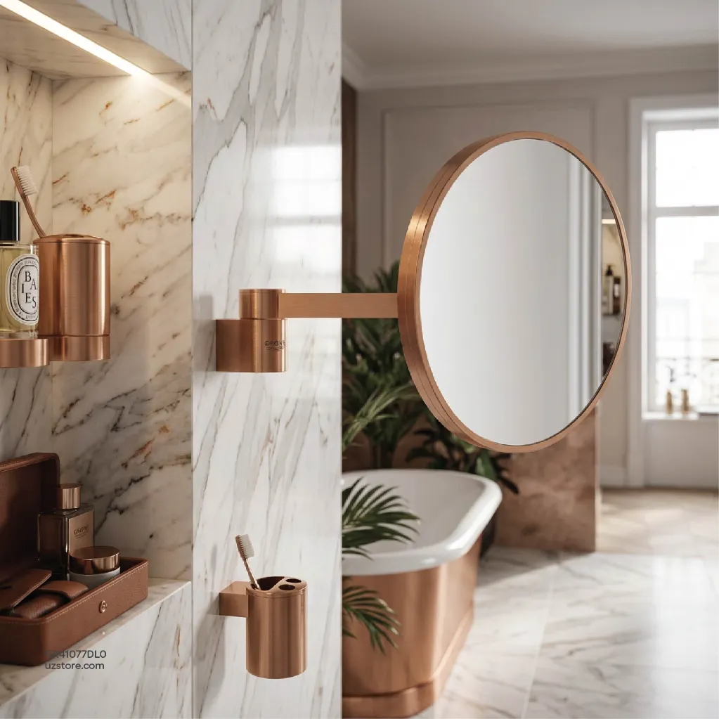 Uzstore GROHE Selection Shaving mirror , 41077DL0 , brushed warm sunset GR41077DL0-03.webp