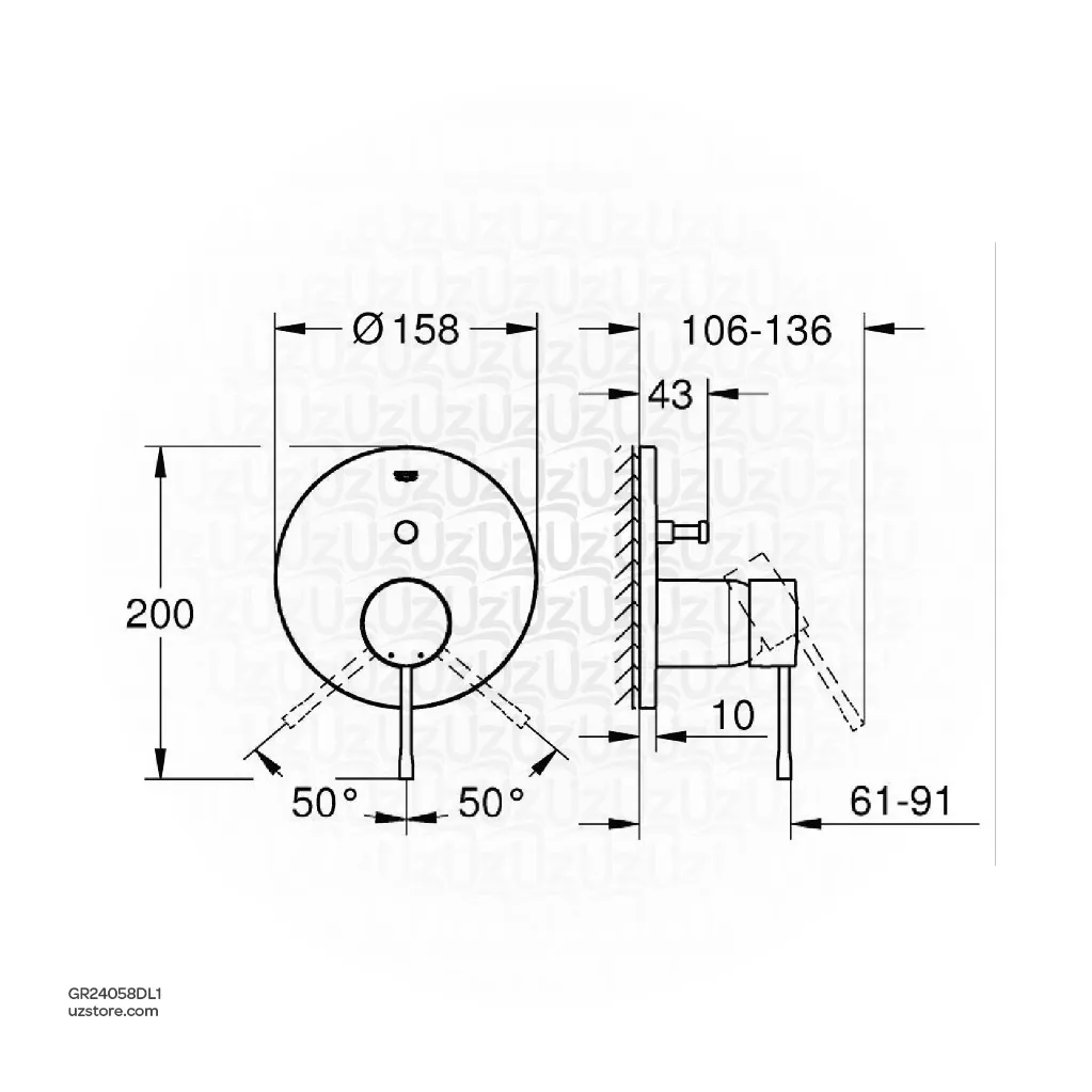 Uzstore GROHE Essence Single-lever mixer with 2-way diverter , 24058DL1 , brushed warm sunset GR24058DL1-02.webp
