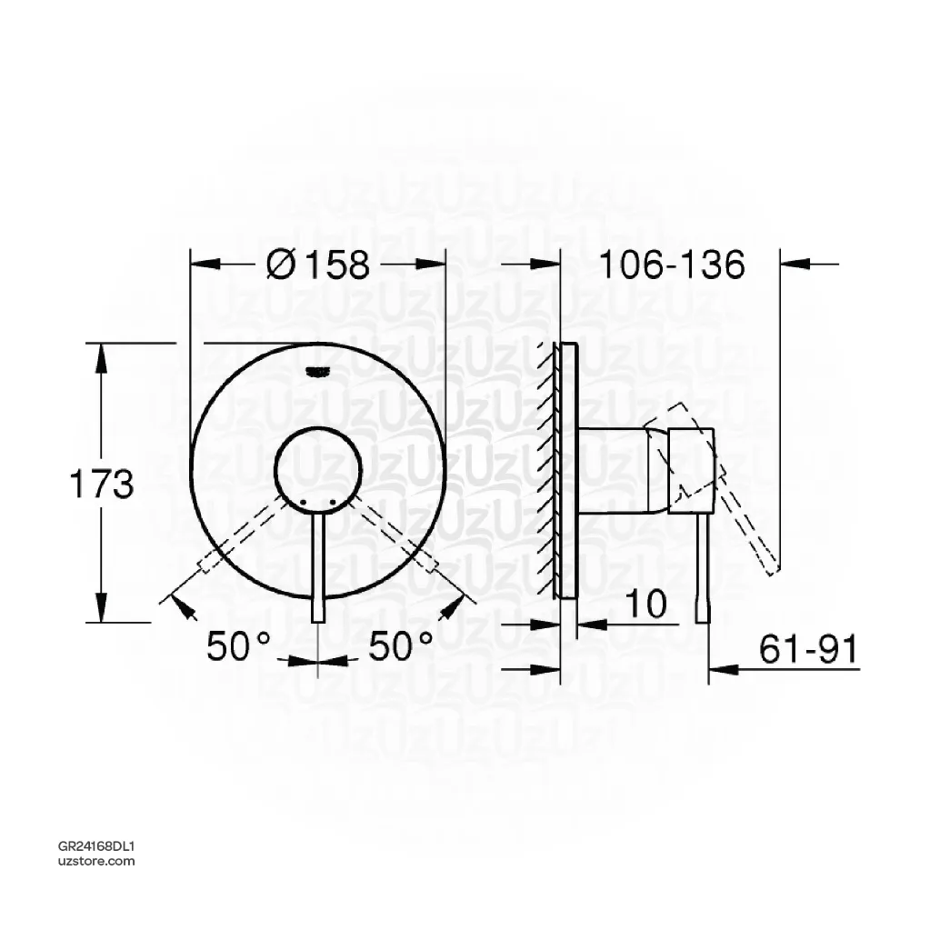 Uzstore Single-lever mixer with 2-way diverter GR24168DL1-03-02.webp