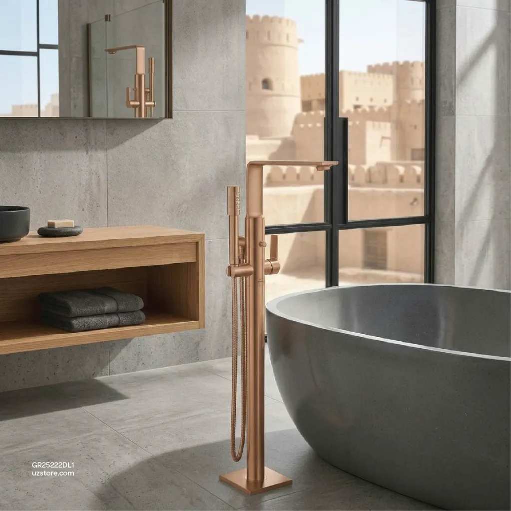 Uzstore GROHE Allure Single-lever bath mixer Half inch , floor mounted , 25222DL1 , brushed warm sunset GR25222DL1-03.webp