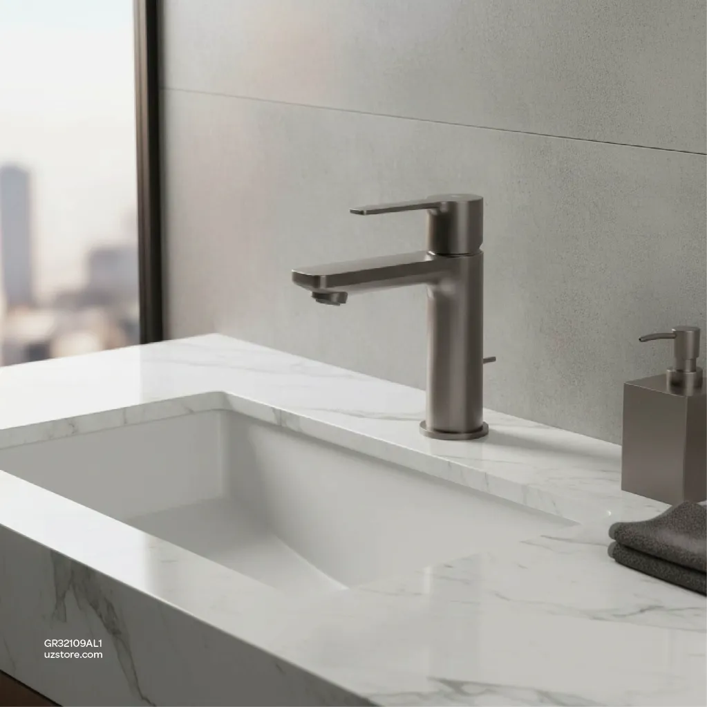 Uzstore GROHE Lineare Single-lever basin mixer Half inch XS-Size , 32109AL1 , brushed hard graphite  GR32109AL1-03.webp