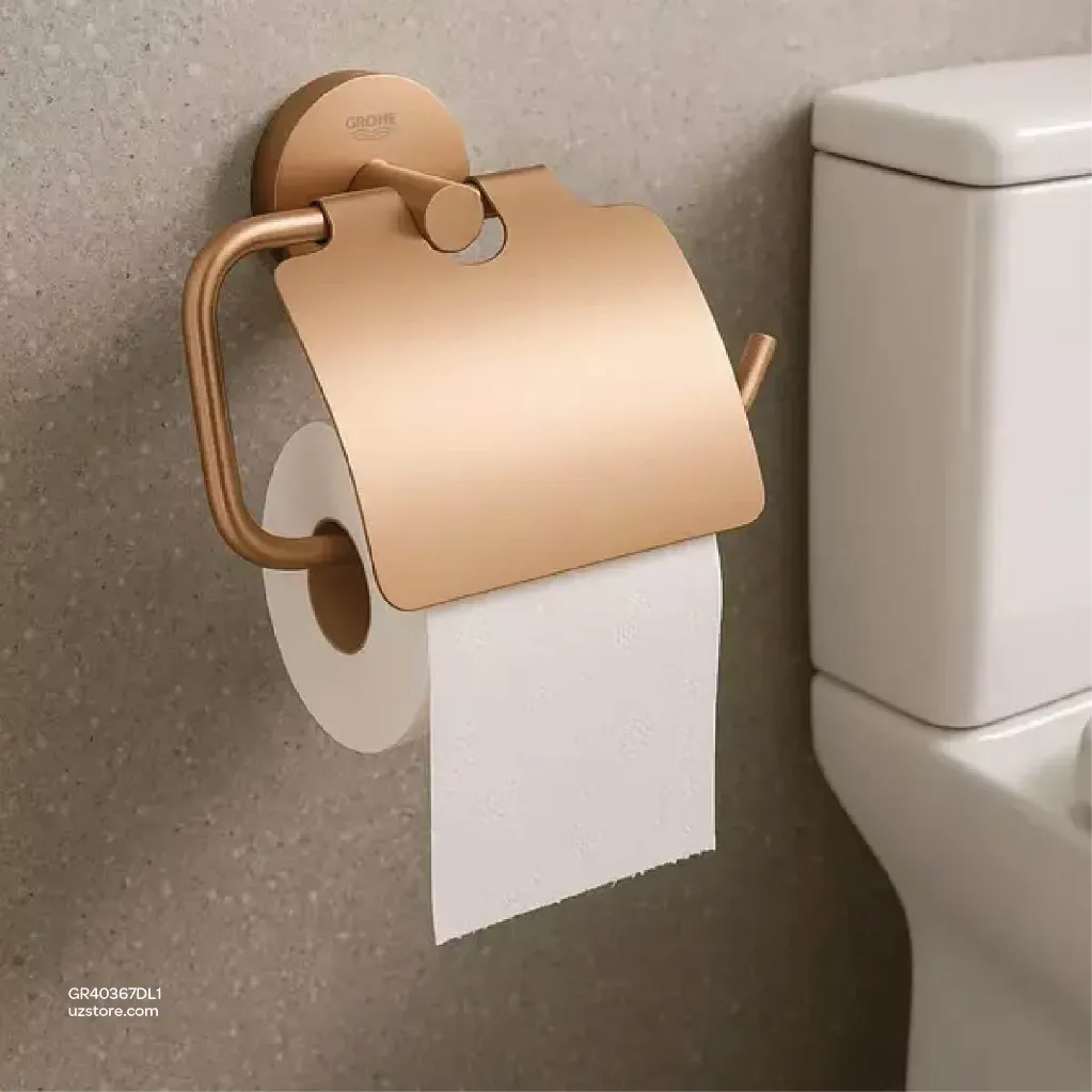 Uzstore GROHE Essentials Toilet paper holder , 40367DL1 , brushed warm sunset  GR40367DL1-03.webp
