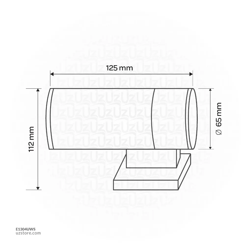 Uzstore  KNVIX - Wall Outdoor Light - GU10, 65×112×125mm, Aluminum+Glass, white 044-1 65 GU10 E1304UWS-02.webp