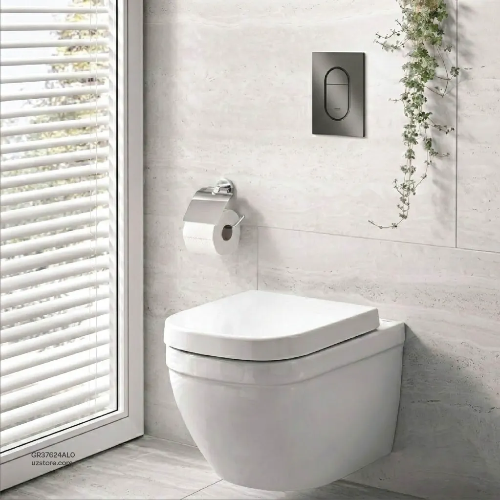 Uzstore GROHE Arena Cosmopolitan S Wall plate , 37624AL0 , brushed hard graphite GR37624AL0-03.webp
