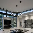 Uzstore Chandelier light 4000K D600xH50MM 18W YC619 Matt Black  E1041DP-03.webp