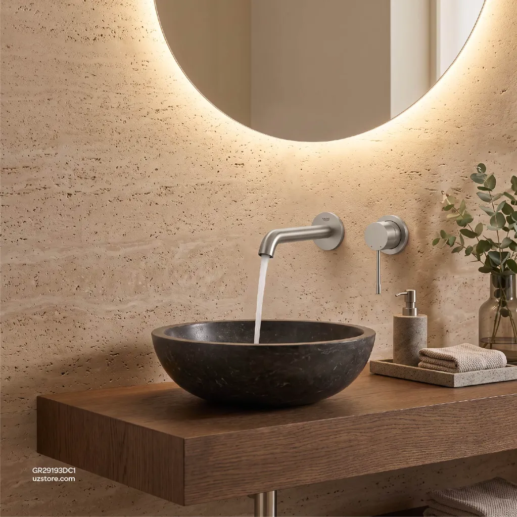 Uzstore GROHE Essence 2-hole basin mixer L-Size , 29193DC1 , supersteel  GR29193DC1-03.webp