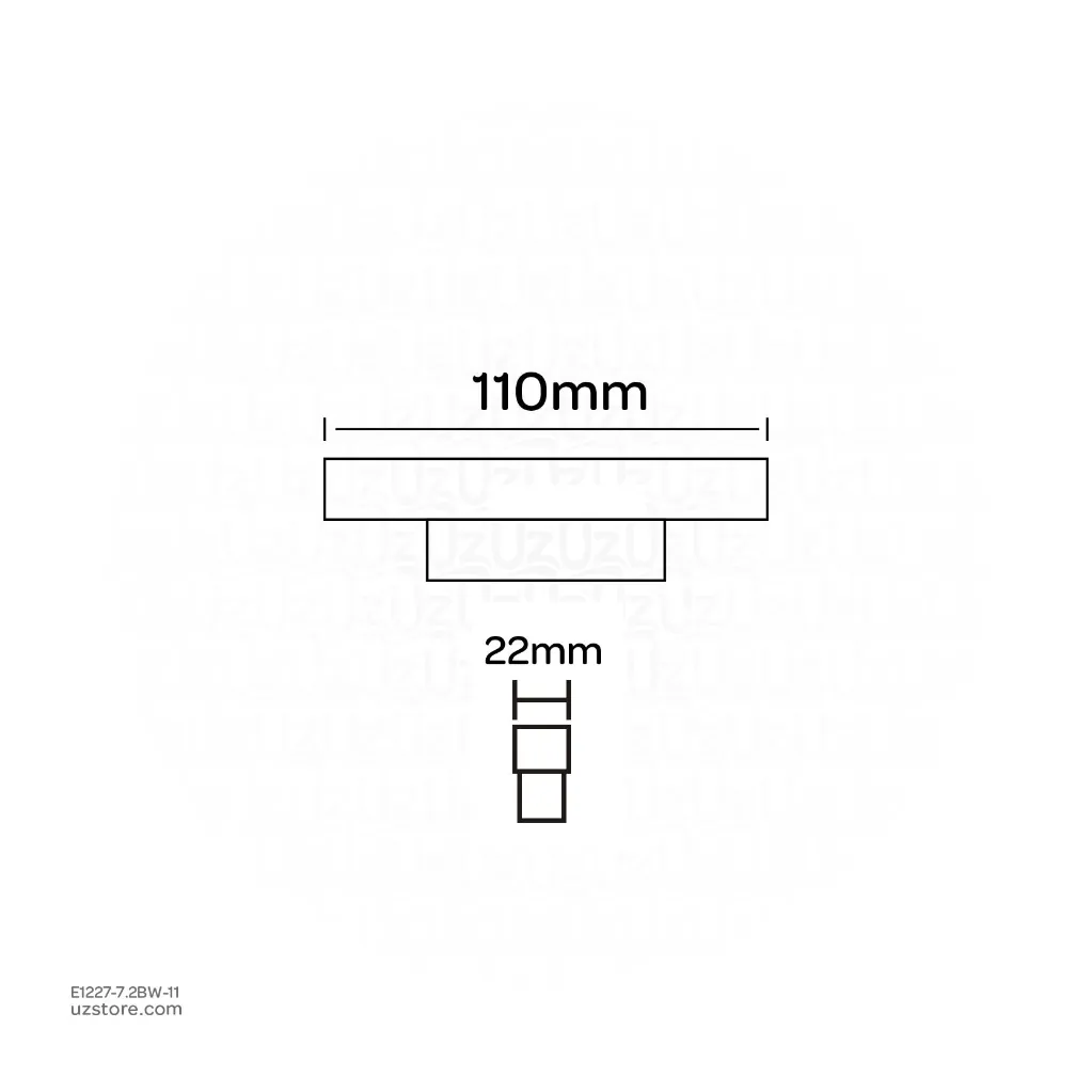 Uzstore Magnet Track lamp(48V) 7.2W  410054 3000K (11 cm) E1227-7.2BW-11-02.webp