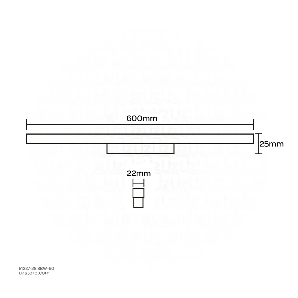 Uzstore Magnet Track lamp(48V) 28.8W  3000K (60 cm)   E1227-28.8BW-60-02.webp