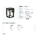 Uzstore OPTARA Outdoor Wall Light - 5WW, 3000-3500K, Aluminum+PC (UV Protected), Matt Black SH-W21015TPC  E1305BCW-S-03.webp