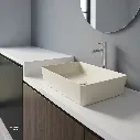 Uzstore RAK Ceramic Feeling Counter Top Wash Basin Rectangle 50CM - FEECT5000505A MATT GREIGE WR149MG-03.webp
