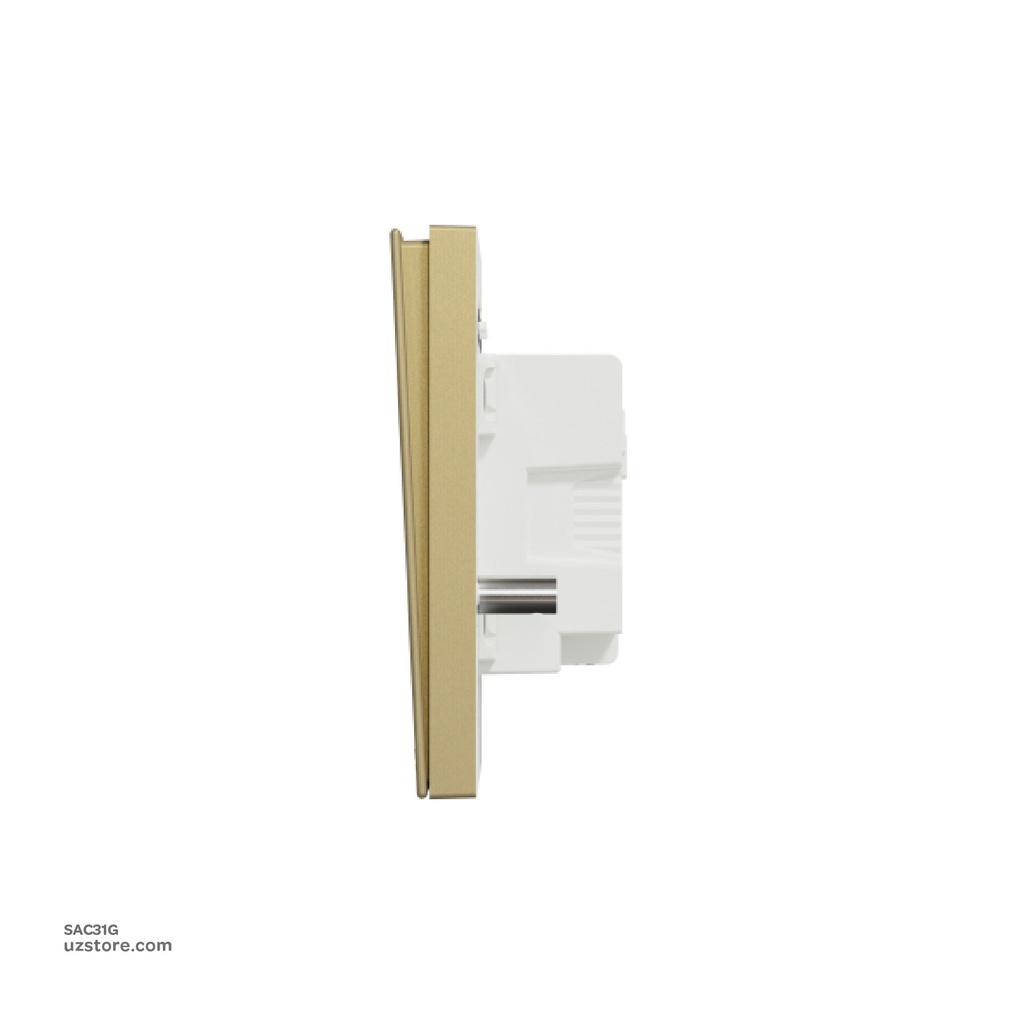 D.B Switch (20A) 3*3 Schneider Avatar On C Wine Gold