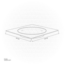 Drainx Stainless Steel 316L Clean Out Floor Drain 150*150 with 4" out DZ-S36-15-PU