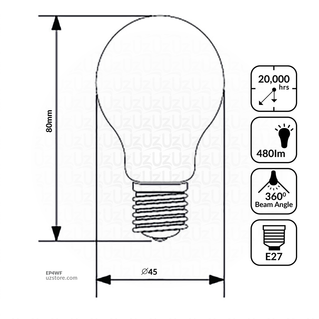OPPLE LED Filament Lamp 4W Warm White E27  