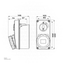 GEWISS Interlocked Socket Vertical 16A 3PIN IP67(GW66204N)