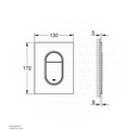 GROHE Arena Cosmopolitan S Wall plate , 37624KF0 , phantom black