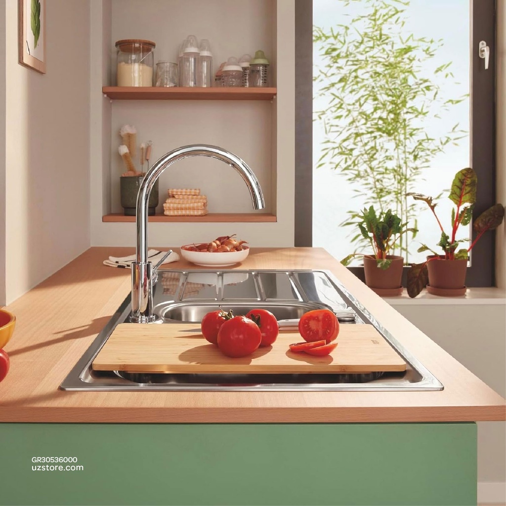 GROHE BauEdge Single-lever sink mixer 1/2" , 30536000 , chrome