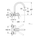 sink mixer (l/t in sink) GROHE CONCETTO 32667001