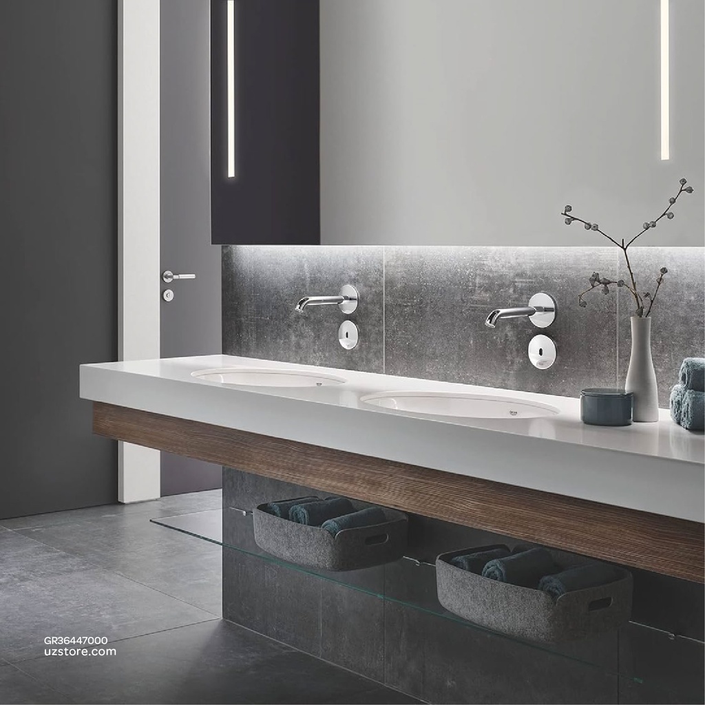 GROHE Essence E Infra-red electronic wall basin tap without mixing device , 36447000 , chrome