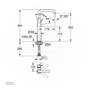 GROHE Essence Single-lever basin mixer 1/2"
XL-Size , 24170001 , chrome