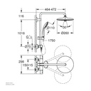 GROHE Euphoria 260 shower system THM 9,5l 27615001