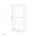 Gold Stainless steel Double Niche wall with light 70x28x12.5cm , B2023K-LED-L