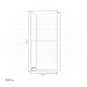 Matte Black Stainless steel Double Niche wall with light  , B2023B-LED-L