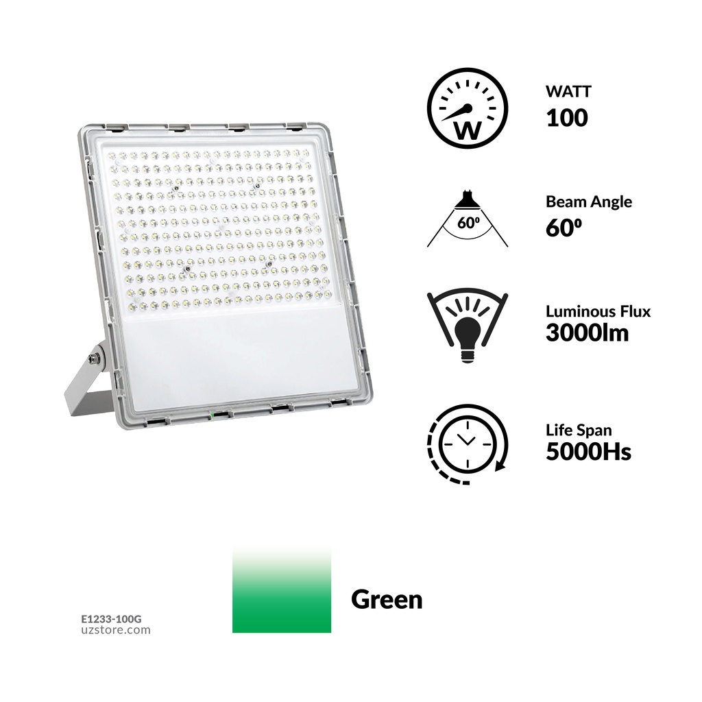 Flood light LED VR833-100W GREEN 120pcs SMD2835