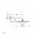 GROHE Rainshower Cosmopolitan 310 Head shower set 380 mm , 1 spray , 26066A00 , hard graphite