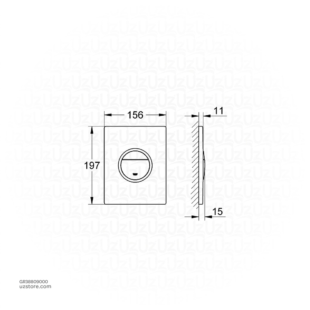 GROHE Nova Cosmopolitan Light Wall plate , 38809000 , chrome