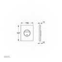 GROHE Nova Cosmopolitan Light Wall plate , 38809000 , chrome