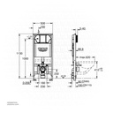 GROHE Rapid SL Slim Element for WC with flushing cistern 88.9 mm , 1.13 m installation height , 39687000 , 