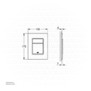 GROHE Skate Cosmopolitan S Wall plate , 37535A00 , hard graphite