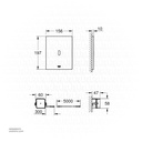 GROHE Tectron Bau E Infra-red electronic for WC flushing cistern , 39881KF0 , phantom black