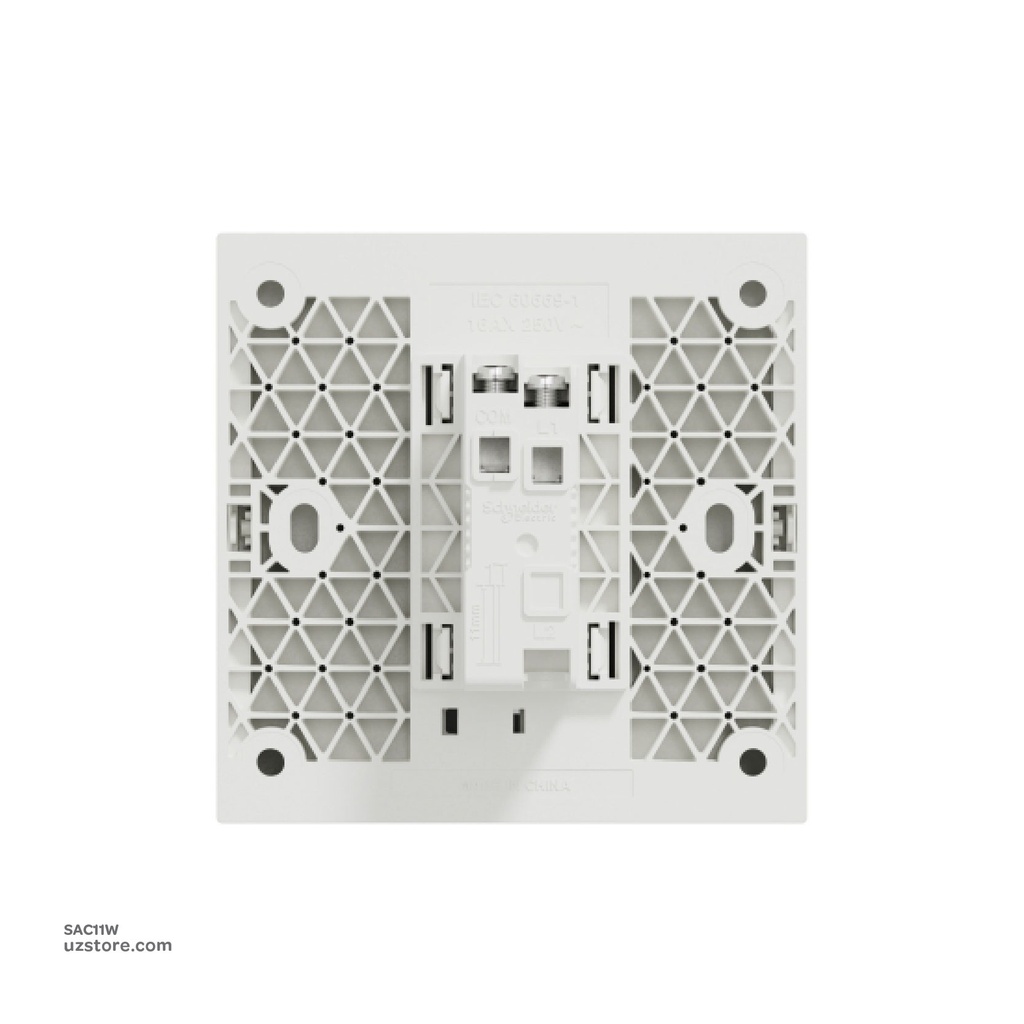 1 gang switch 3*3 1way Schneider Avatar On C White