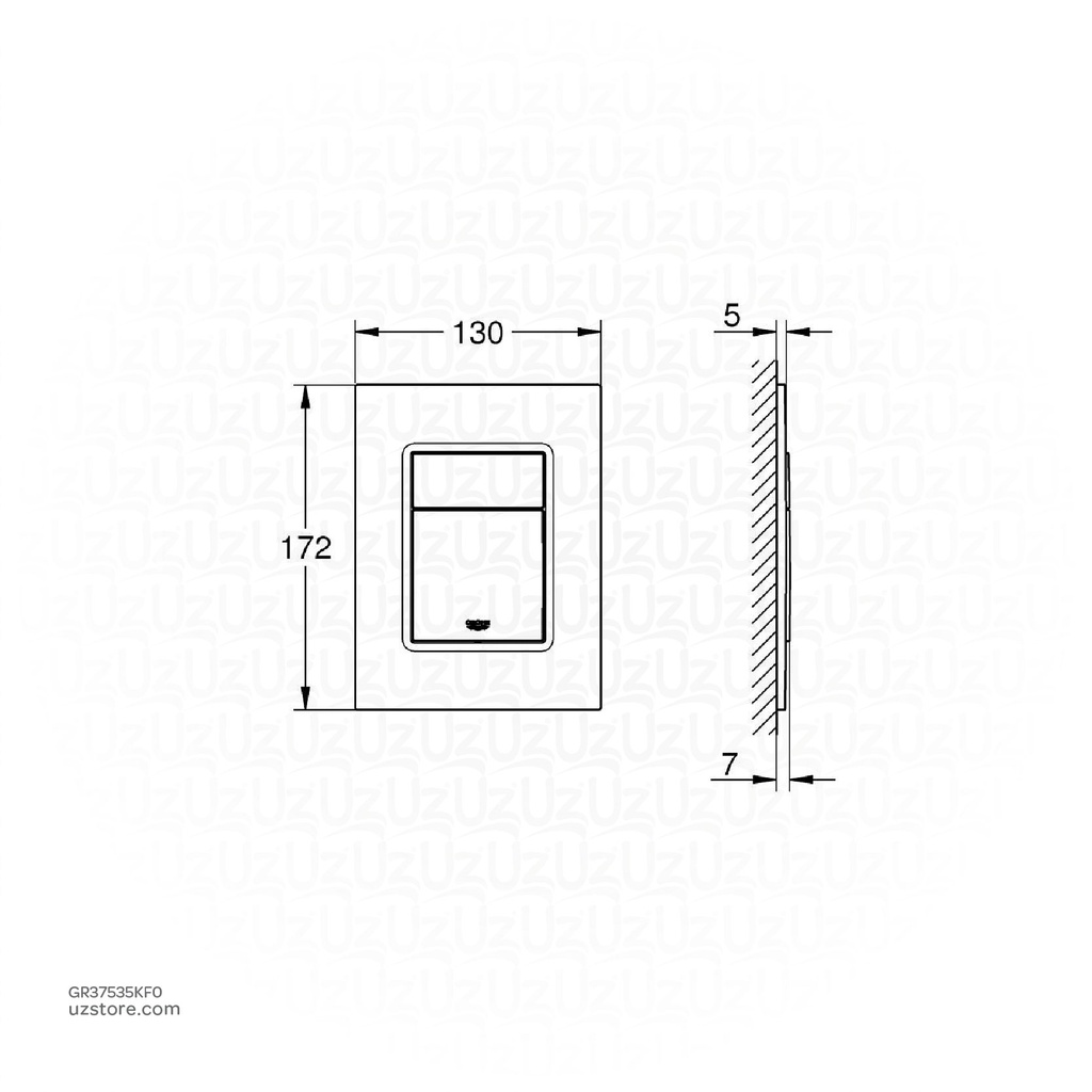 GROHE Skate Cosmopolitan S Wall plate , 37535KF0 , phantom black