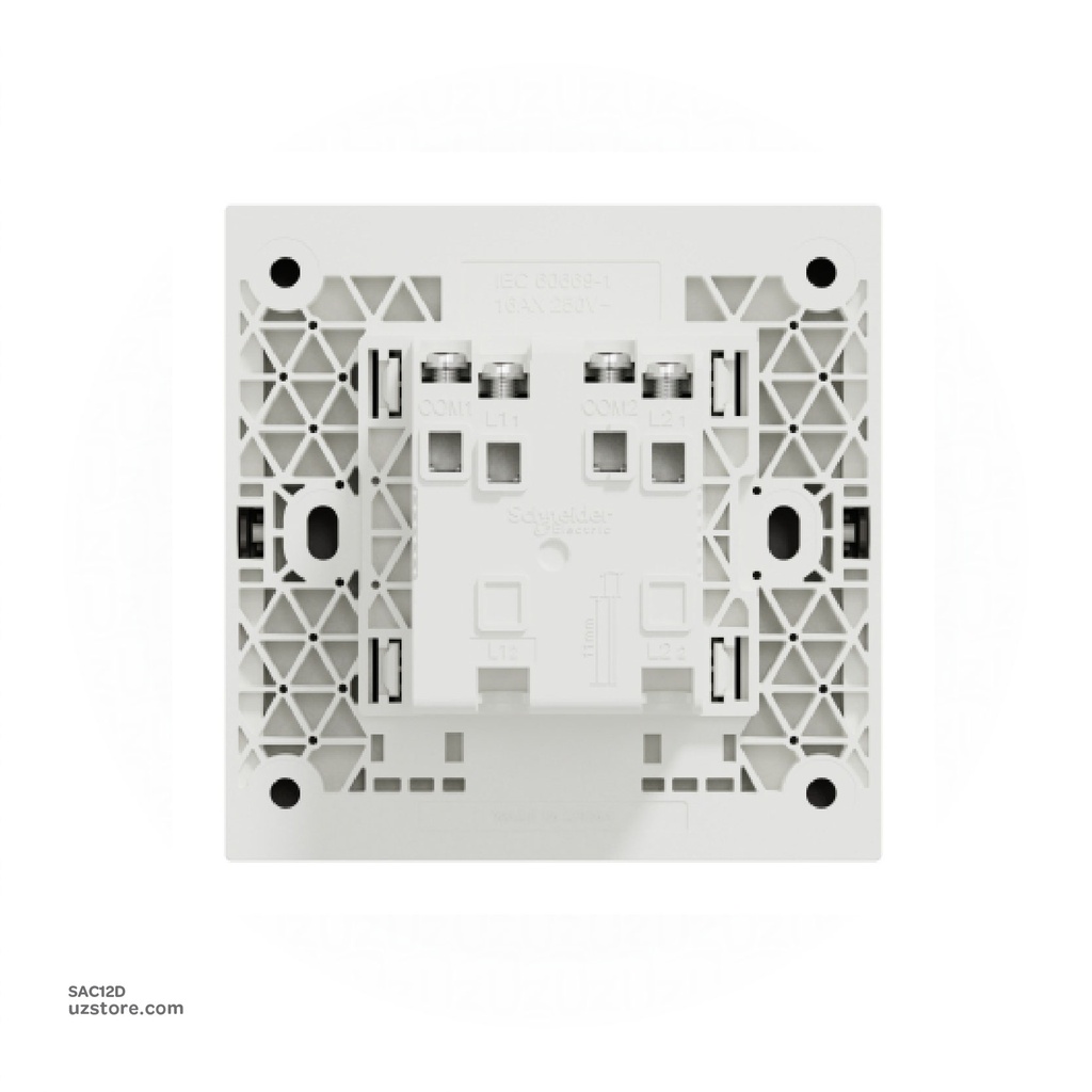 2 gang switch 3*3 1way Schneider Avatar On C Dark Grey