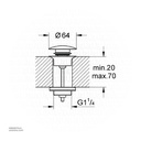 GROHE Waste set with push-open plug , 65807GL0 , cool sunrise