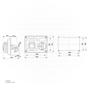 Gewiss 32A 3pin 230v Industrial Socket IP44 (GW62015H)