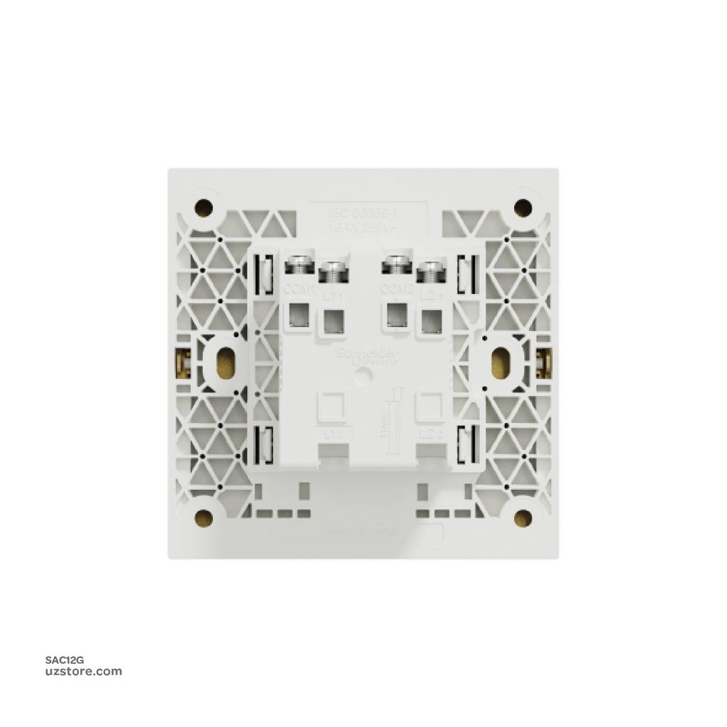 2 gang switch 3*3 1way Schneider Avatar On C Wine Gold