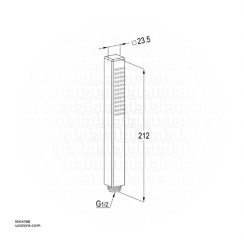 KLUDI RAK Bath Shower Set 1S, Black Hand Shower D 15
 RAK62012.BK1