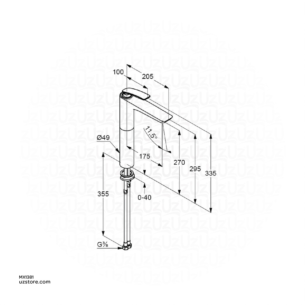 KLUDI RAK Balance Single Lever Basin Mixer, 
for Washbowls DN 15, RAK522980575