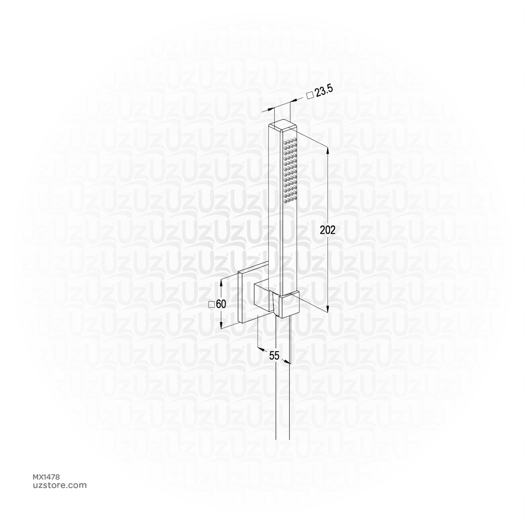 KLUDI RAK Bath Shower Set 1S, Hand Shower
 D 15 RAK62012