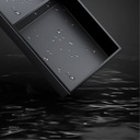 Matte Black Stainless steel Quadruple Niche wall with light  , B4024B-LED-L